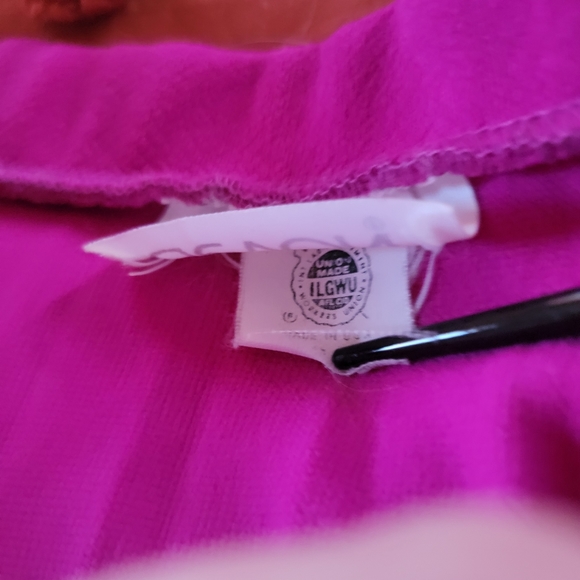 • VINTAGE FUCHSIA PLEATED POLY MIDI • - Picture 8 of 9